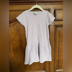 Little English Lavender / Purple Striped Cotton Dress